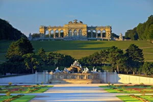 Palaces Metal Print Collection: Gloriette and French Garden, Schonbrunn Palace, UNESCO World Heritage Site, Vienna, Austria, Europe