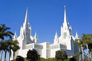 Architectural Feature Collection: Mormon Temple in La Jolla, San Diego County, California, United States of America