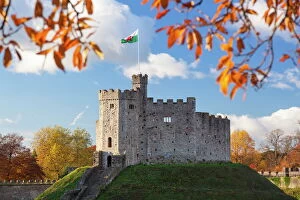 Famous Place Collection: Norman Keep, Cardiff Castle, Cardiff, Wales, United Kingdom, Europe