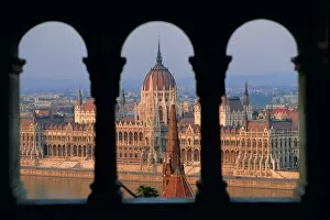 Iconic structures Jigsaw Puzzle Collection: Parliament building and the Danube River from the Castle district