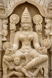 Religious Fine Art Print Collection: Pashtunath Jain temple sculpture, Haridwar, Uttarakhand, India, Asia