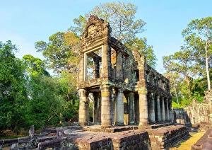 Religious Architecture Metal Print Collection: Prasat Preah Khan temple ruins, Angkor, UNESCO World Heritage Site, Siem Reap Province