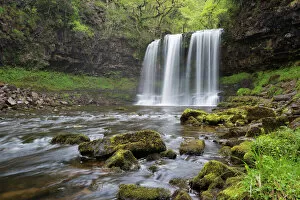 Brecon Beacons National Park Collection: Sgwd yr Eira waterfall, Ystradfellte, Brecon Beacons National Park, Powys, Wales