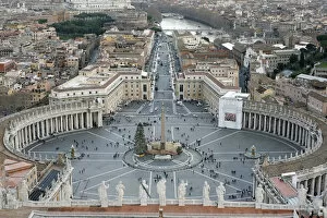 Religious Architecture Metal Print Collection: St. Peters Square, Vatican, Rome, Lazio, Italy, Europe