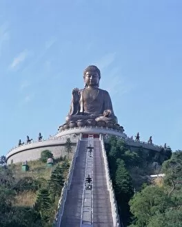 Religious Architecture Jigsaw Puzzle Collection: Statue of the Buddha, the largest in Asia, Po Lin Monastery, Lantau Island