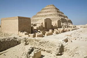 Egyptian Architecture Fine Art Print Collection: The Step Pyramid of Saqqara, UNESCO World Heritage Site, near Cairo, Egypt