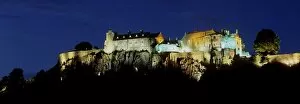 Majestic historic structures Cushion Collection: Stirling Castle at night