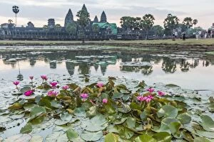 Cambodian Cambodian Mouse Mat Collection: Sunrise over Angkor Wat, Angkor, UNESCO World Heritage Site, Siem Reap Province, Cambodia