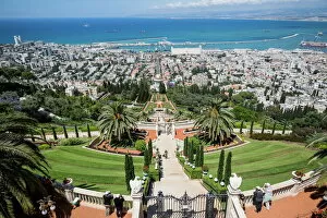 Haifa Metal Print Collection: View over the Bahai Gardens, Haifa, Israel, Middle East