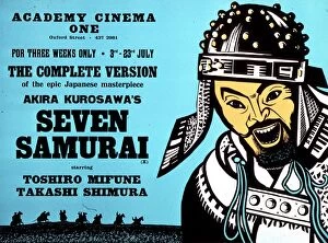 BFI Southbank Posters Framed Print Collection: Academy Poster for Akira Kurosawas Seven Samurai (1954)