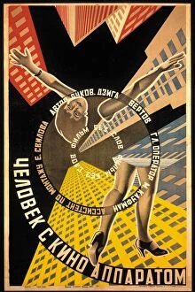 Movie Posters Mouse Mat Collection: Poster for Dziga Vertovs Man With A Movie Camera (1928)