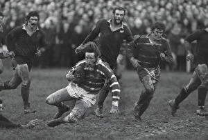 Rugby Photo Mug Collection: A bloodied JPR Williams in action for Bridgend against the All Blacks in 1978