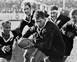 Rugby Collection: Colin Meads leads the All Blacks against the Lions in 1971