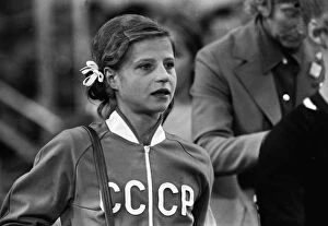 Television Mouse Mat Collection: Olga Korbut in tears at the 1972 Munich Olympics