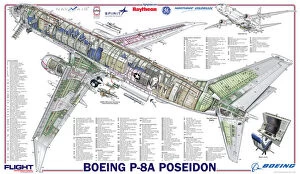 Boeing Framed Print Collection: Boeing P-8A Poseidon cutaway poster