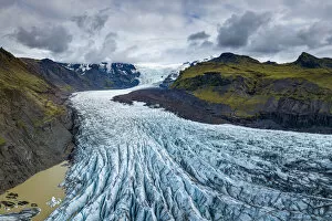 Nordic Collection: Aerial view of Svinafellsjokull glacier, Vatnajokull, Vatnajokull National Park