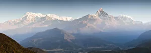 Annapurna Range Collection: Annapurna mountain range at sunrise, Pokhara, Nepal