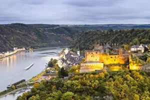 Rivers Canvas Print Collection: Burg Rheinfels, Sankt Goar, Rhineland-Palatinate, Germany