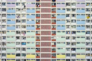 Kowloon Metal Print Collection: Choi Hung Estate, one of the oldest public housing estates in Hong Kong, Wong Tai