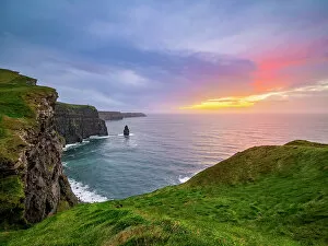 Doolin Collection: Cliffs of Moher at dusk, County Clare, Ireland