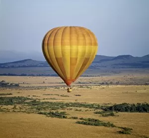 Kenya Collection: An early morning hot air balloon flight over Masai Mara