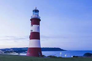Lighthouses Canvas Print Collection: England, Devon, Plymouth, Plymouth Hoe, Smeatons Tower aka Eddystone Lighthouse