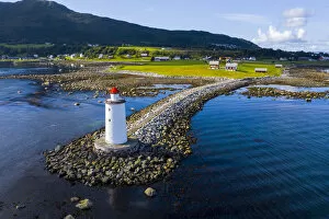 Lighthouses Metal Print Collection: Hogsteinen lighthouse, Godoya island, More og Romsdal, Norway