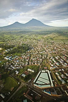 Africa Cushion Collection: Ruhengeri, Rwanda. This small market town is the closest settlement to the Volcanoes