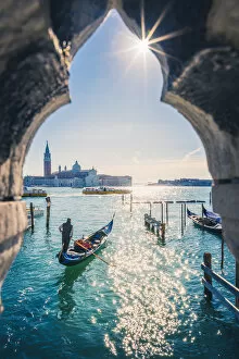 Cultural icons Poster Print Collection: St Marks waterfront and San Giorgio Maggiore, Venice, Veneto, Italy