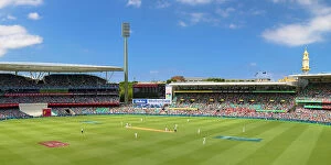 Related Images Pillow Collection: Test cricket match at Sydney Cricket Ground, Sydney, New South Wales, Australia
