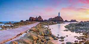 La Corbiere Lighthouse Collection: United Kingdom, Channel Islands, Jersey, Corbiere Lighthouse