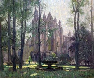 Architecture Collection: Newstead Abbey, the Monks Wood, Nottinghamshire (Newstead Abbey from the North West)- Arthur Spooner