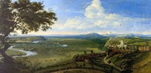 Landscapes Photographic Print Collection: View of Nottingham from the East - Jan Siberechts (attributed to)