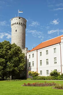 Estonia Metal Print Collection: Estonia, Tallinn, Pikk Hermann Tower, part of Toompea Castle, and Estonian Parliament building