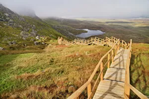 Nature-inspired art Greetings Card Collection: Ireland, County Fermanagh, Cuilcagh Mountain Park, Legnabrocky Trail to summit of Cuilcagh Mountain