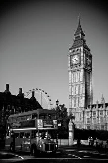 Wheels Collection: UK, London, Houses of Parliament, Big Ben, London Eye beyond