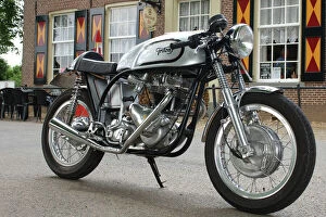 Related Images Cushion Collection: Triton Triumph-Norton hybrid 1962 Silver