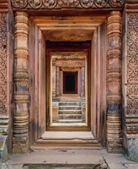 Cambodian Cambodian Jigsaw Puzzle Collection: Asia Cambodia, Angkor Wat Entryway