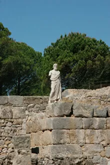 Sculpture Collection: Emporium. 570 BC. Asclepius, god of medicin. Neapolis. Girona province. Catalonia. Spain