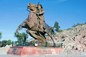 Sculpture Fine Art Print Collection: Mexico, Zacatecas. Statue of Francisco Pancho Villa (Doroteo Arango ArAambula) one
