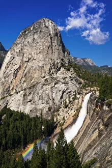 Landscape paintings Jigsaw Puzzle Collection: Nevada Fall, Half Dome and Liberty Cap, Yosemite National Park, California