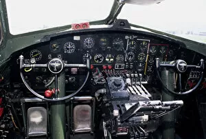 Journey Collection: USA, B-17 Bomber Aircraft, Cockpit, Salinas, California