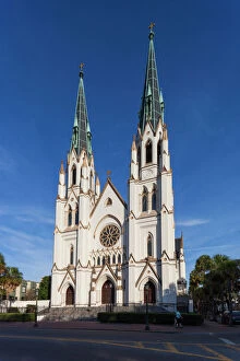 Related Images Metal Print Collection: USA, Georgia, Savannah, Cathedral of St. John the Baptist, exterior