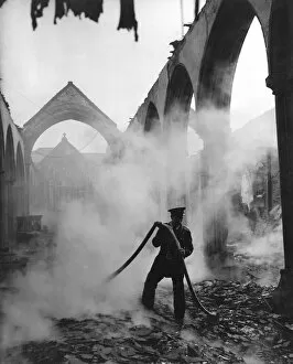 Bombed Collection: Blitz in Plymouth -- St Andrews Parish Church, WW2