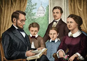Children Collection: Abraham Lincoln and his family, 1860s