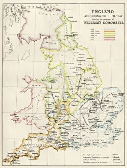 North Umberland Collection: Map of England in 1066