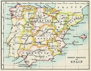 Spain Fine Art Print Collection: Traditional provinces of Spain