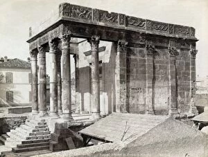 Related Images Greetings Card Collection: ALGERIA: TEMPLE OF MINERVA. The Roman Temple of Minerva at Tebessa, Algeria, built