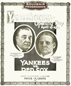 Cover Collection: BASEBALL PROGRAM, 1923. Cover of the program for the first game played at Yankee Stadium in
