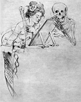 Literature Canvas Print Collection: BAUDELAIRE: ILLUSTRATION. Illustration for Charles Baudelaires poem Les Fleurs du Mal, 1899